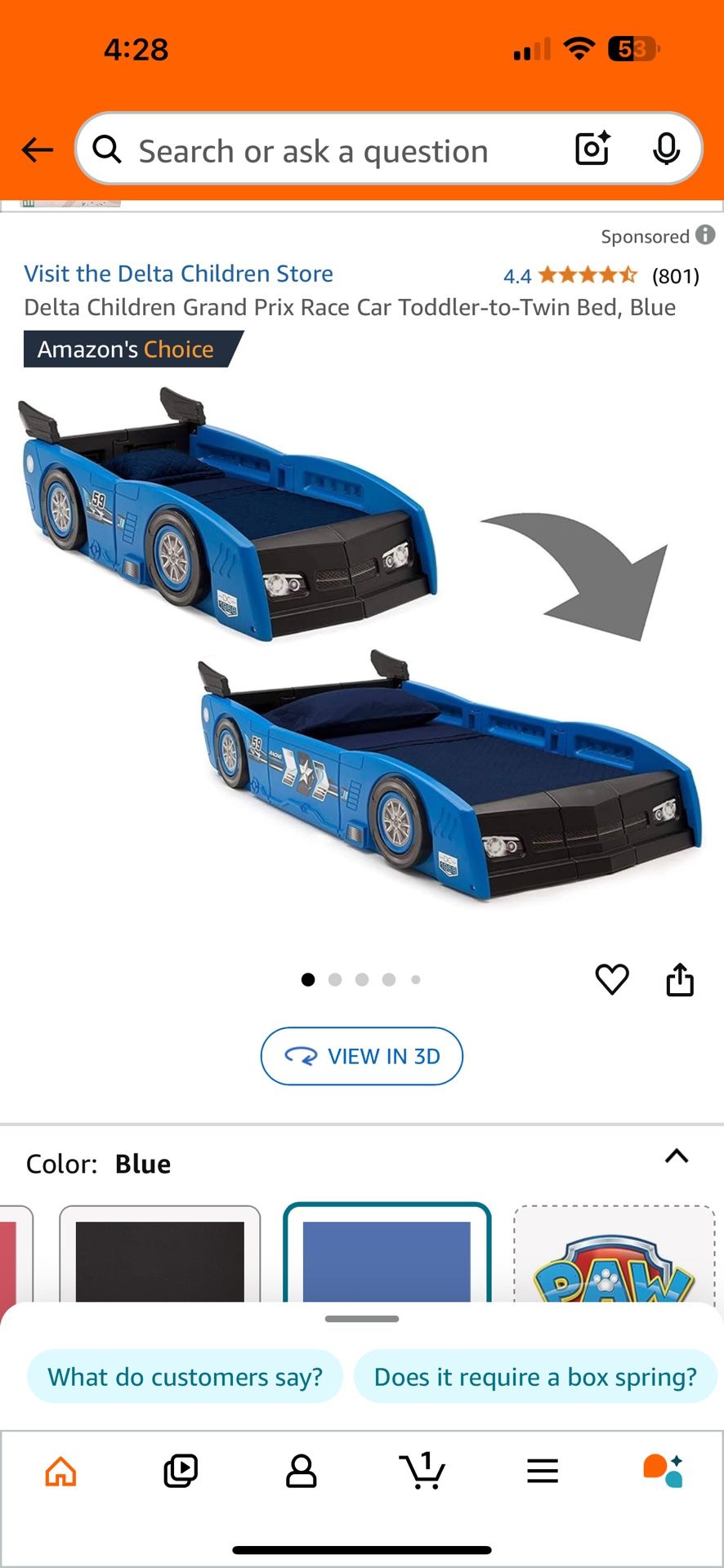 Toddler To Twin Race Car Bed