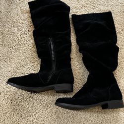 Suede Black Boots  
