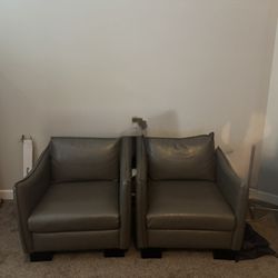 Faux Leather Chair X2