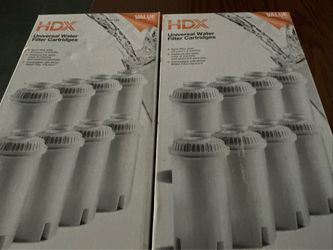 2 boxes HDX universal water filter cartridges
