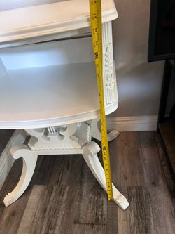 Solid wood white little table