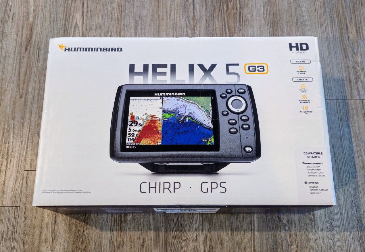Humminbird HELIX 5 G3 Fishfinder CHIRP DI GPS (411660-1) **NEW and SEALED**