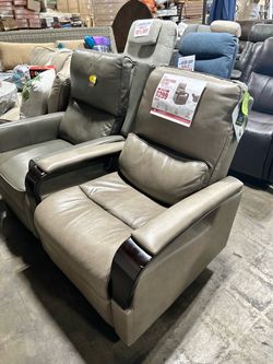 Leather power recliner from Costco-  Shayne