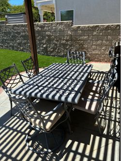Patio table with 6 chairs