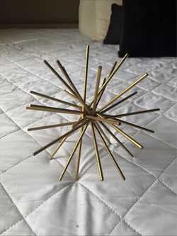 Gold Metal Sputnik Starburst Decorative Sculpture