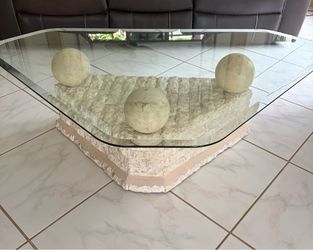 Glass top coffee table