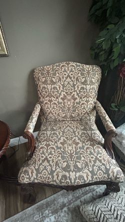Mediterranean style couch and two matching chairs