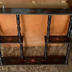 Large Vintage Spindled Display wall hanging Shelf