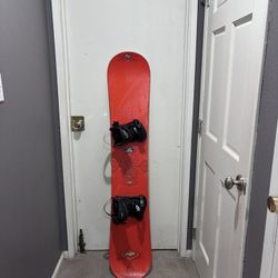 Snowboard with Bindings - Size 158cm