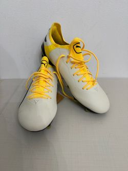 Puma Kings Soccer Cleats White and Yellow