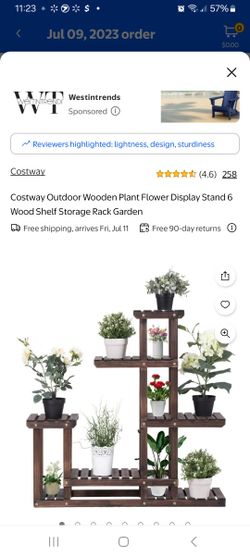 Outdoor Wooden Plant/flower Display Stand