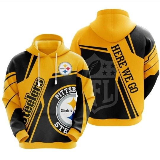 NEW NFL PITTSBURGH STEELERS 100% HOODIE SIZES XlL AND 2XL