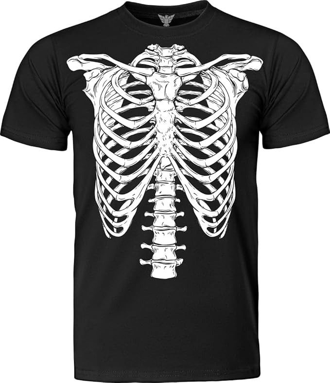 Skeleton Shirt - Easy Halloween Costume on Rib Cage Unisex Shirt - BRAND NEW