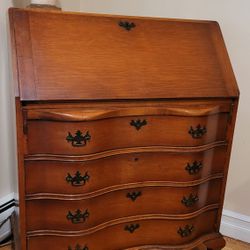 Vintage Solid Wood Secretary Desk / Bureau – Skandia Furniture Co.