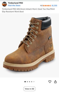 Timberland PRO 6” Direct Attach Steel Toe Work Boots (Men’s 11W)