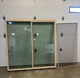 Large Sliding Glass Window with Screen 70”X70”