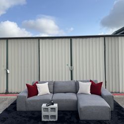 Medium Grey Modular Sectional Sofa Couch $595 FREE DELIVERY 