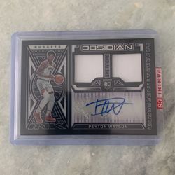 Signed Peyton Watson Denver Nuggets Card
