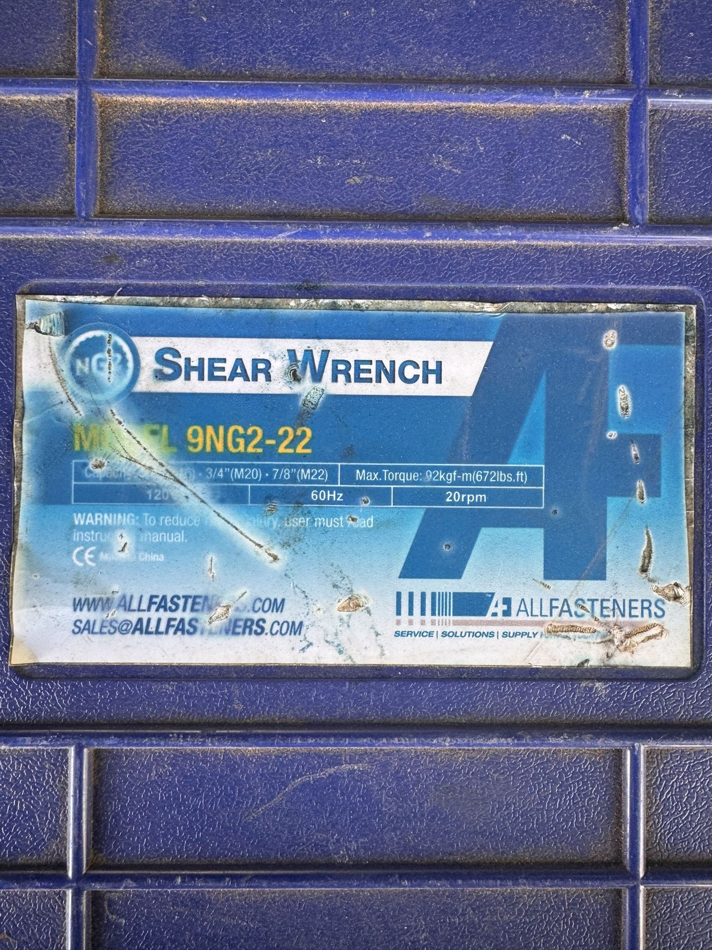 ALLFASTNER SHEAR WRENCH W/EXTENSIONS