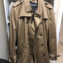 MENS XL NEW BANANA REPUBLIC TRENCH COAT
