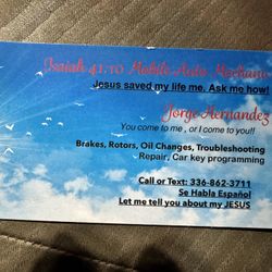 Breaks/Rotors/Oil change /Car maintenance 