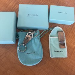 tiffany co.    key chain $250  money clip$140