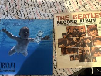 Nirvana and Beatles Vinyl