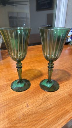 Green Wine Glasses