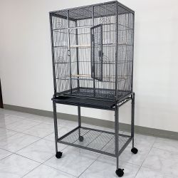$95 (New) Large 53” bird cage for parakeet parrot cockatiel canary finch lovebird, size 24x17x53” 