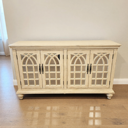 Like New Birch Lane Marilyn 60 Inch Cream Sideboard Credenza - Houston, TX
