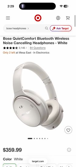 Bose QuietComfort BT/Noise Cancelling Headphones