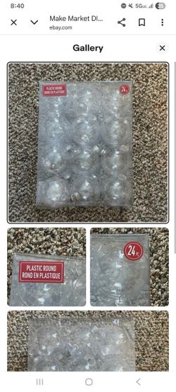 Craft Clear Ornaments 48ct