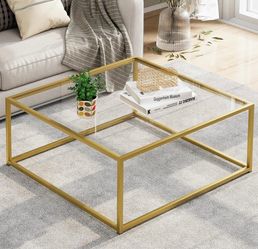 *NEW* Square Glass Coffe Table