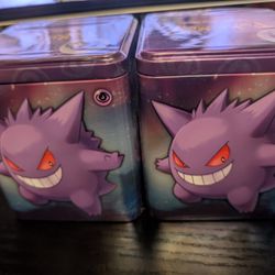 Two Psychic Stackable Tins Pokemon TCG