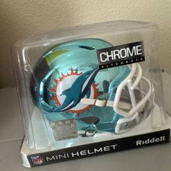 Reflective Miami Dolphins Mini Helmet