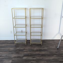 Glass And Gold Shelves