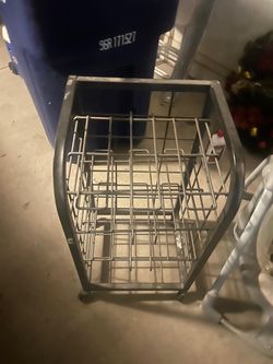 Metal Wire Rolling Storage Cart
