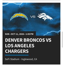 LA Chargers Vs Broncos Tickets