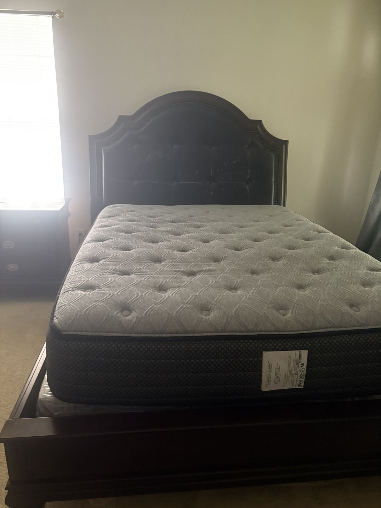 Queen Size Bed With Mattress (no Box spring), Dresser With Mirror