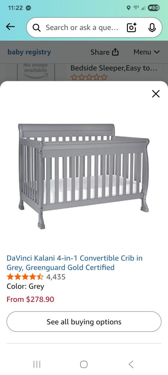 DaVinci Kalani Crib Grey