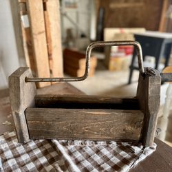 Antique Replica- Tool Box. One Of A Kind Made From Salvaged Materials 