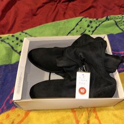 A NEW DAY - Black Sydney Faux Suede Boots