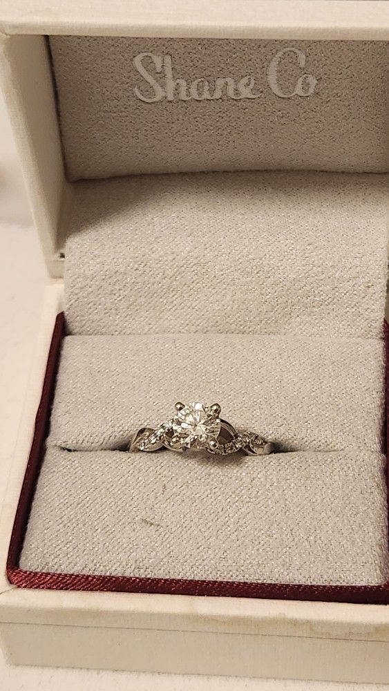 Shane Co. Infinity Engagement Ring in Platinum