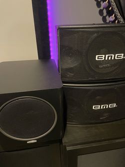 BMB karaoke speakers + subwofer