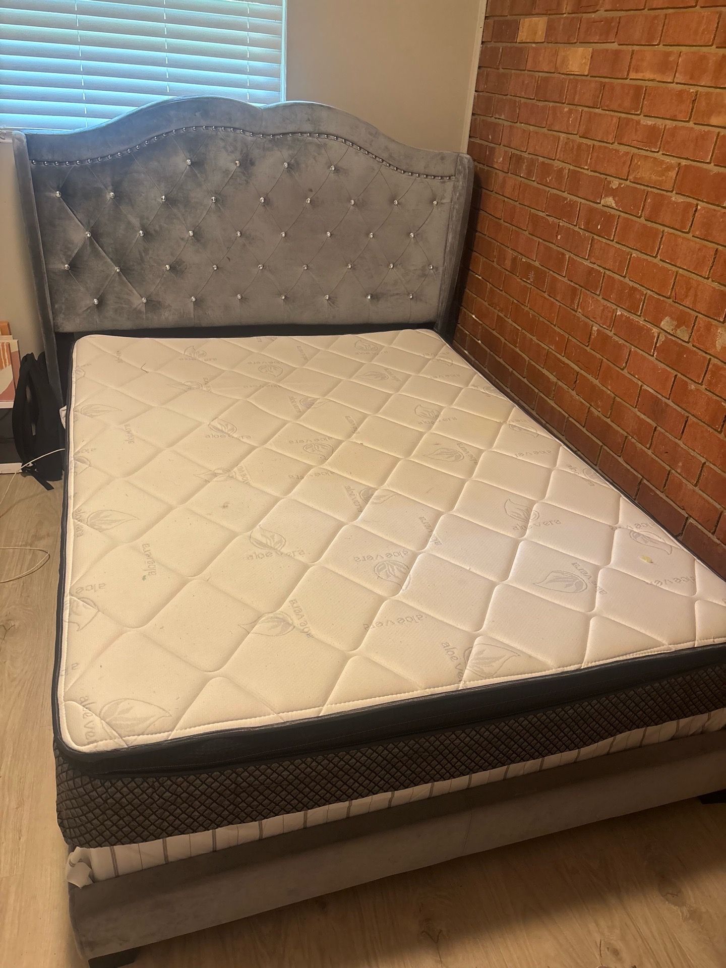 QUEEN SIZE BED AND MATTRESS INCLUDED-NEED GONE TODAY!