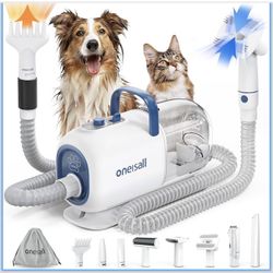 Dog Vacuum & Dryer for Shedding Grooming, 8 in 1 Dog Grooming Kit