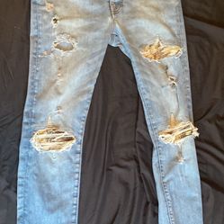 Amiri Jeans Snake Patches 
