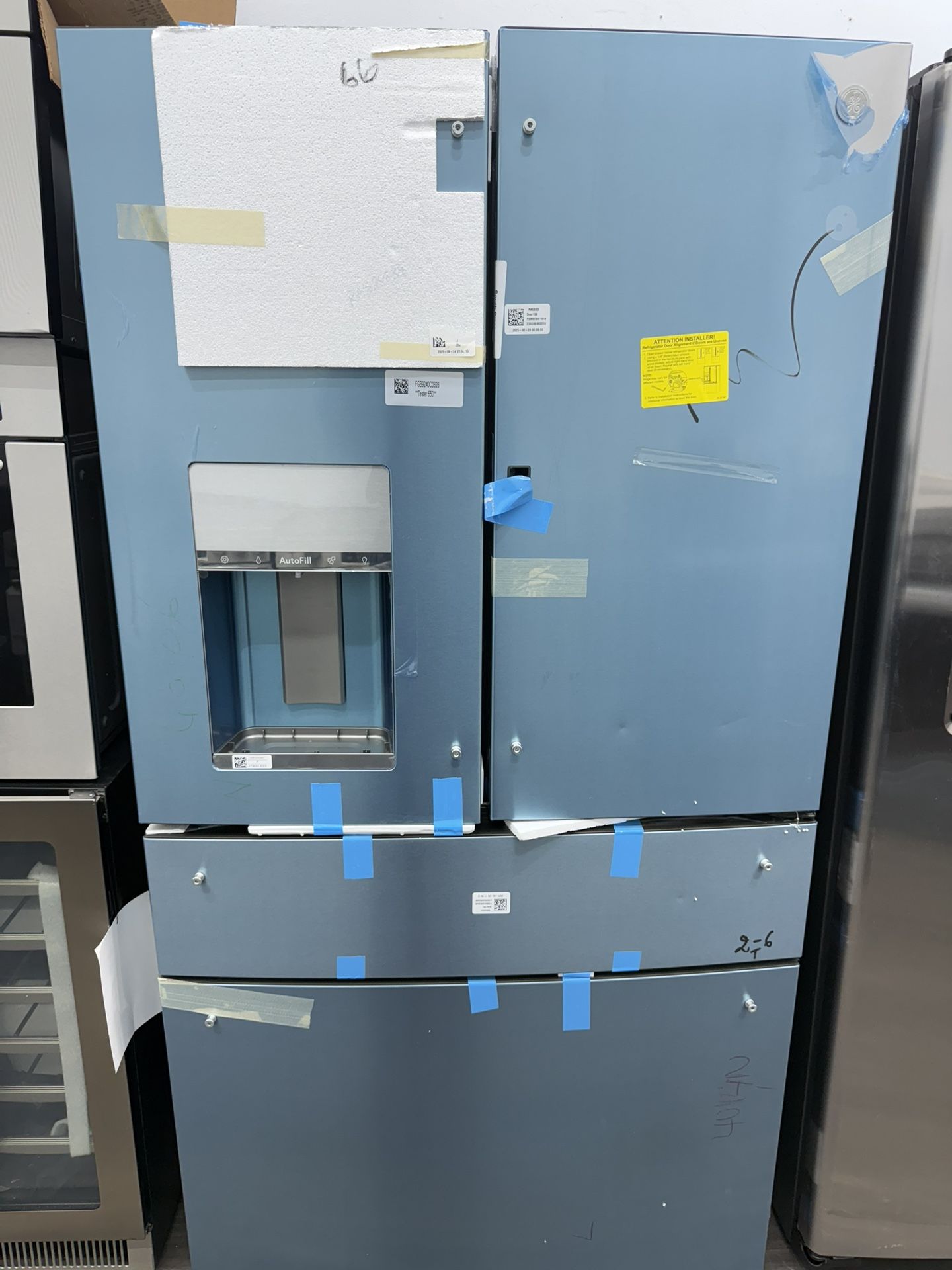 GE Profile Standard-Depth 27.9-cu ft 4 -Door 36-in Wide Smart Compatible French Door Refrigerator with Ice Maker with Water and Ice Dispenser and Door