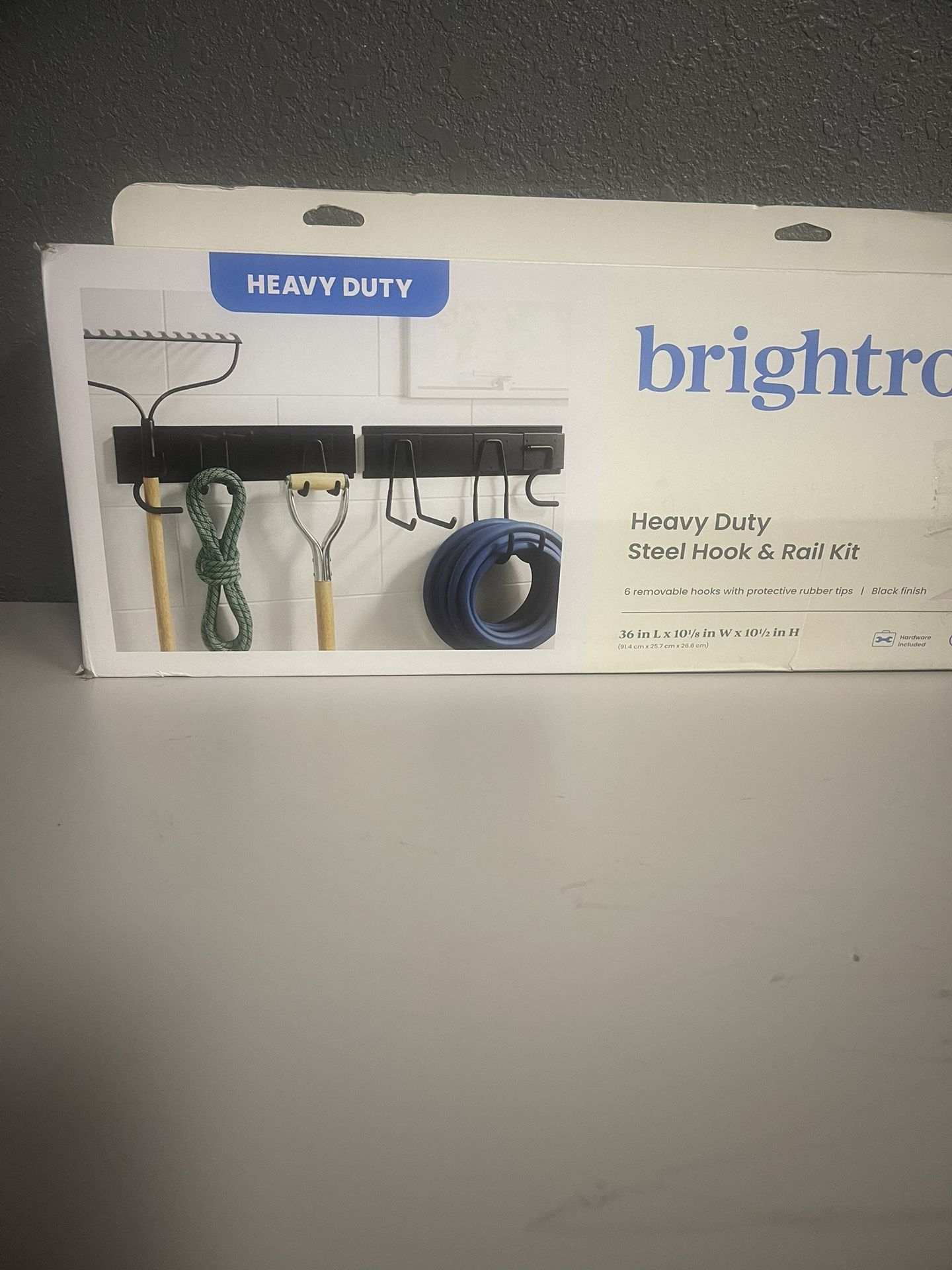 Heavy Duty Steel Hook & Rail Kit- Brightroomâ„¢