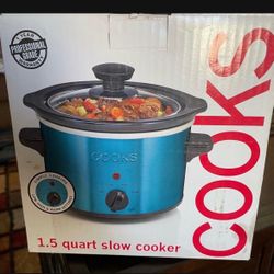New Cooks Slow Cooker 1.5, Color blue